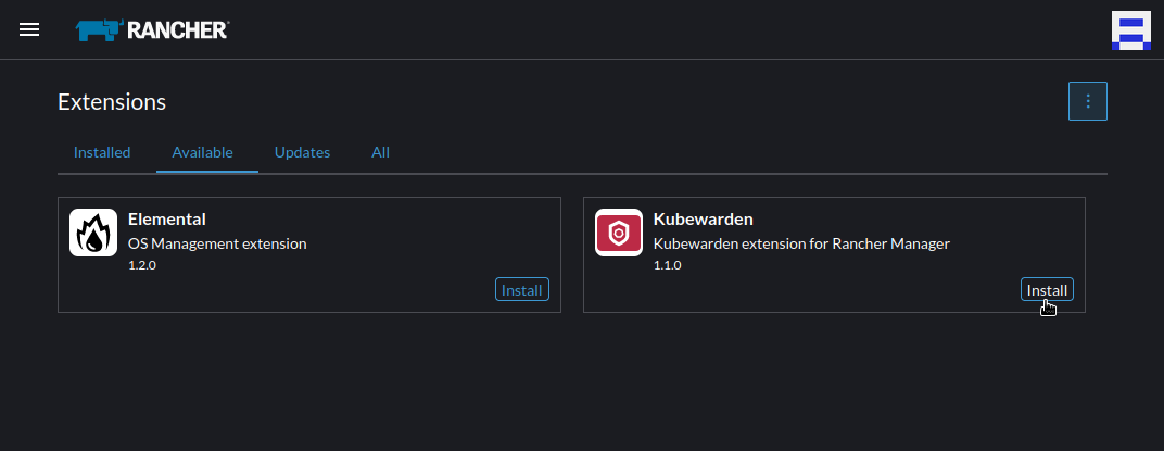 Install Admission Controller