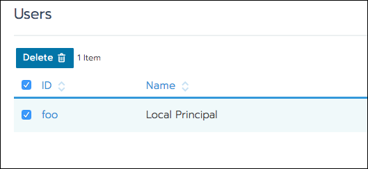 Iniciar sesión del Principal Externo