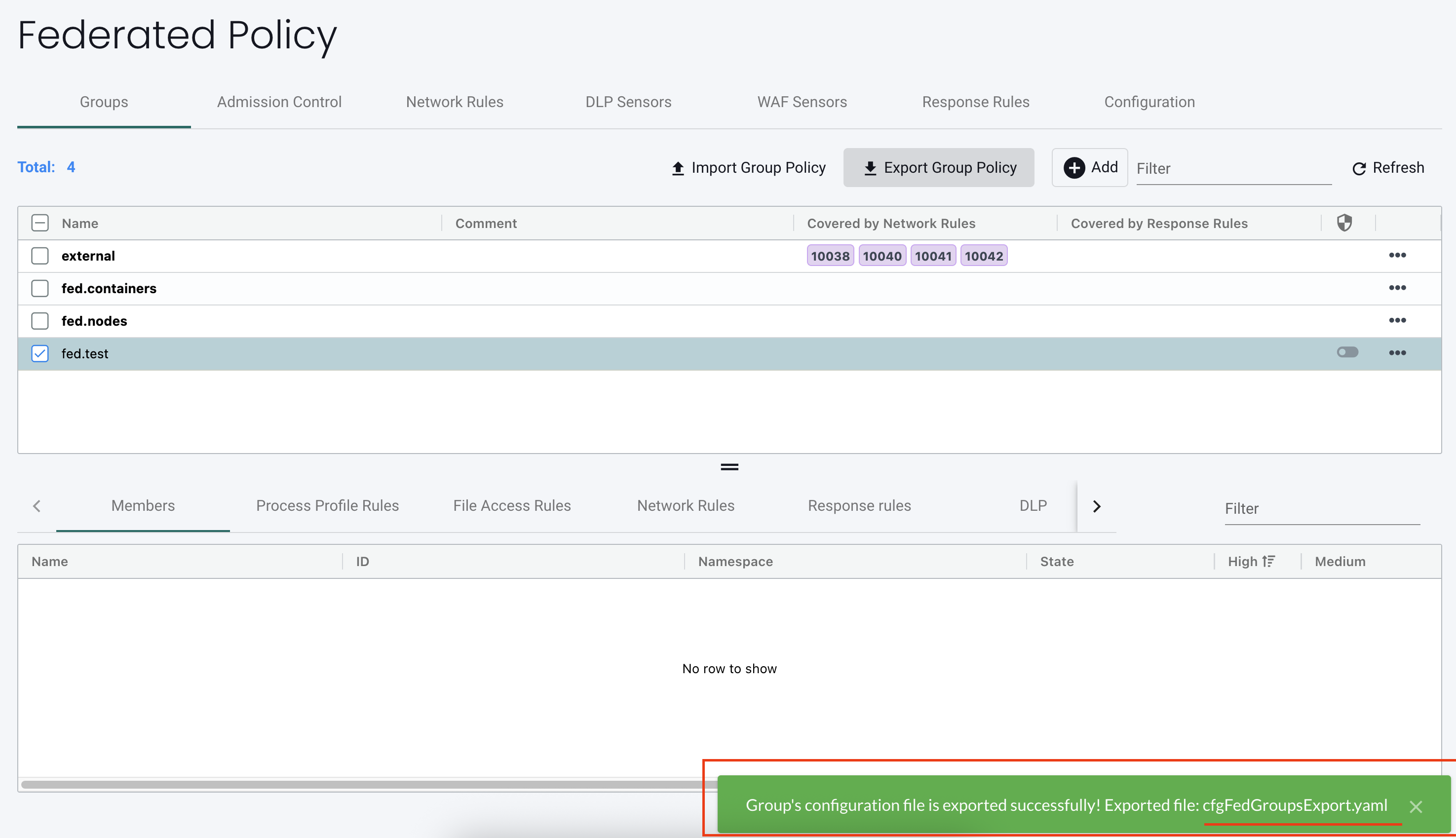 Response for empty destination