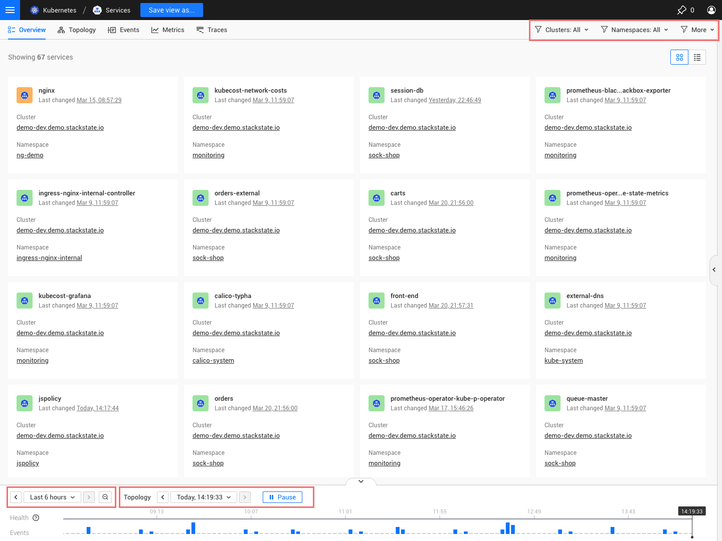 Descripción general de los servicios