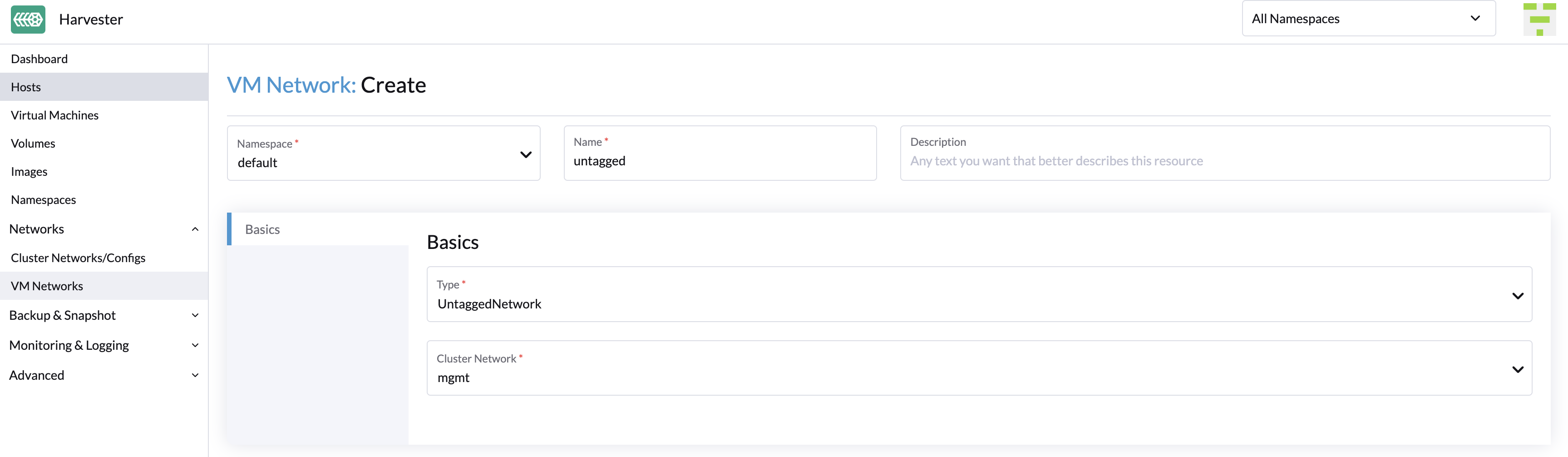 create untagged network