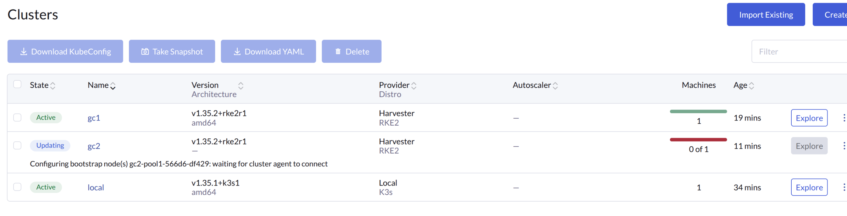 Guest cluster waiting for cluster agent to connect