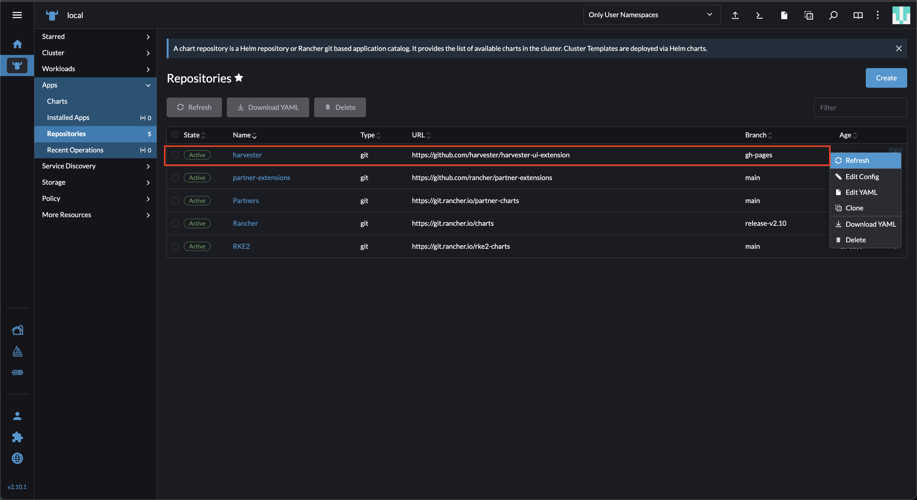 rancher 2.10.1 repository page