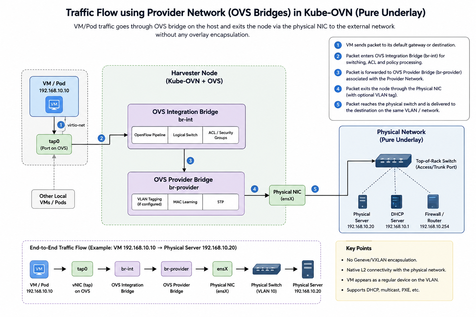 Pure underlay networking
