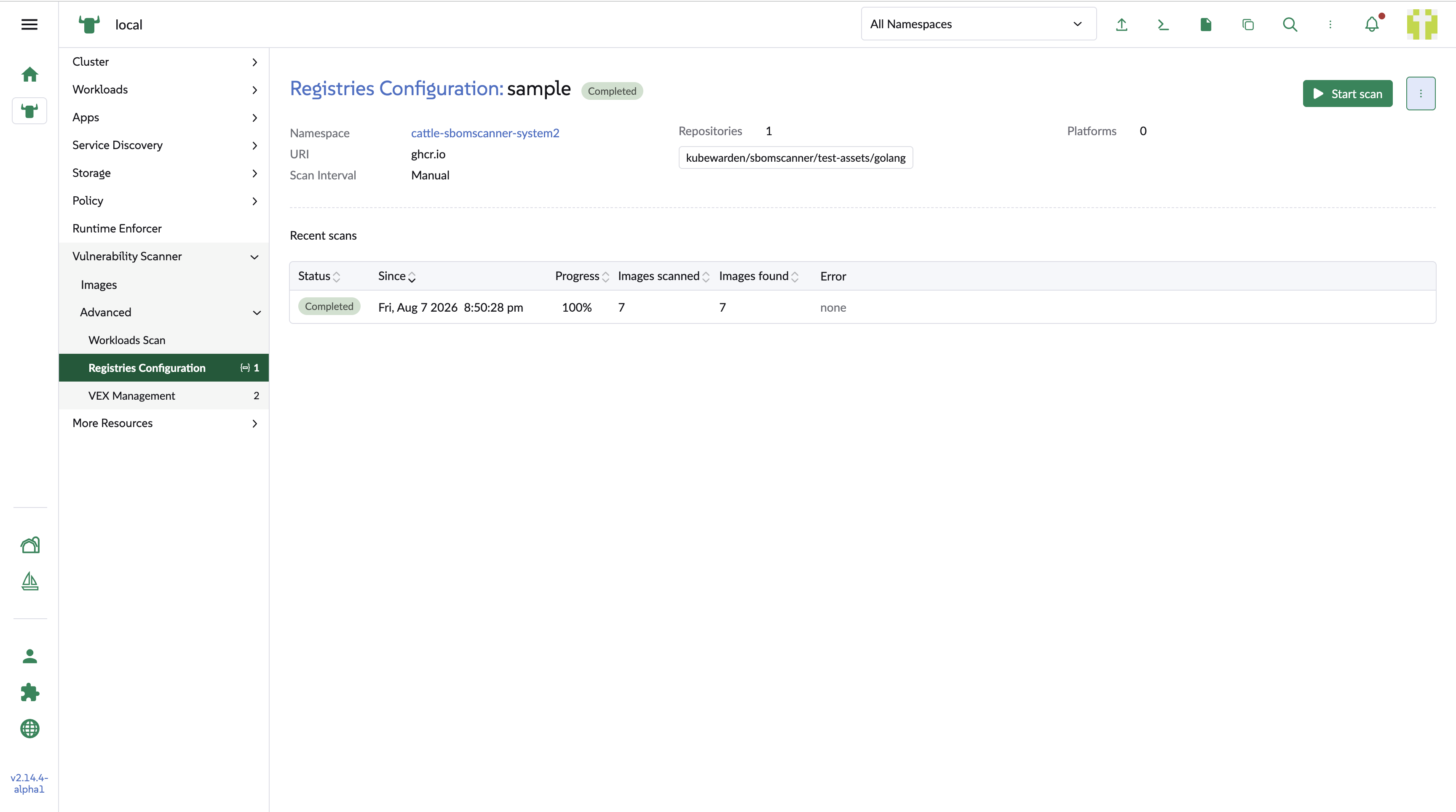 Registry detail