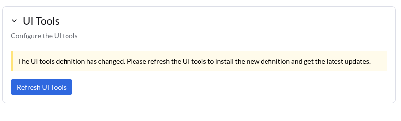 UI Tools refresh