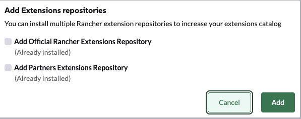 Add Official Rancher Repository