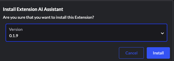 Select a version or use the latest.